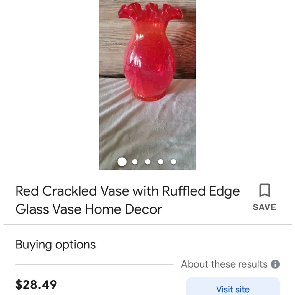 Red vase.